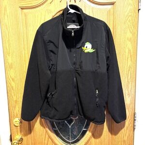 Weathertproof Oregon Ducks Jacket Mens XL Full Zip Black‎ Fleece Pullover